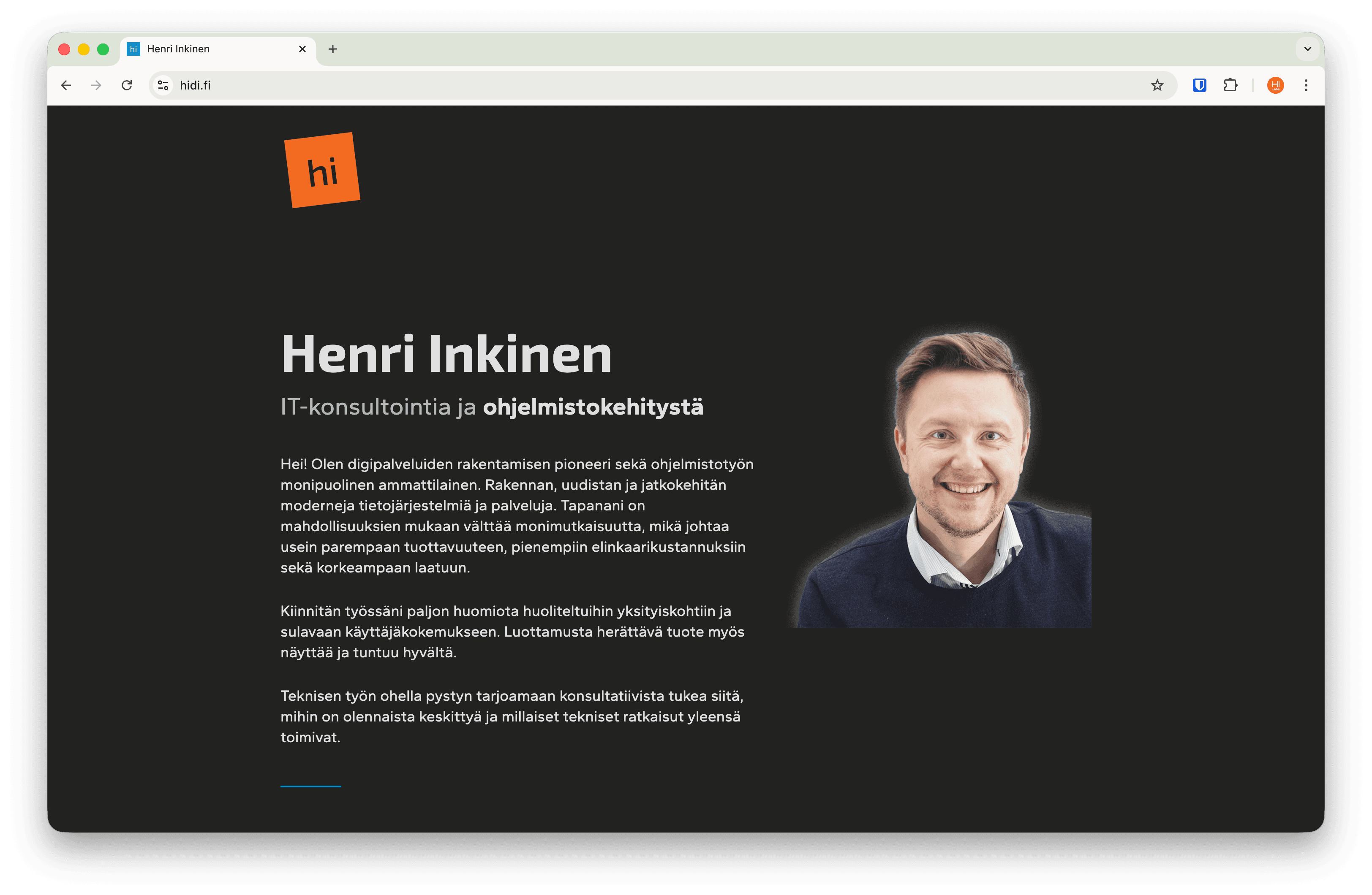 Kuvakaappaus vanhalta sivustolta